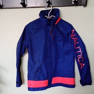 Nautica Navy and Red Windbreaker/Raincoat